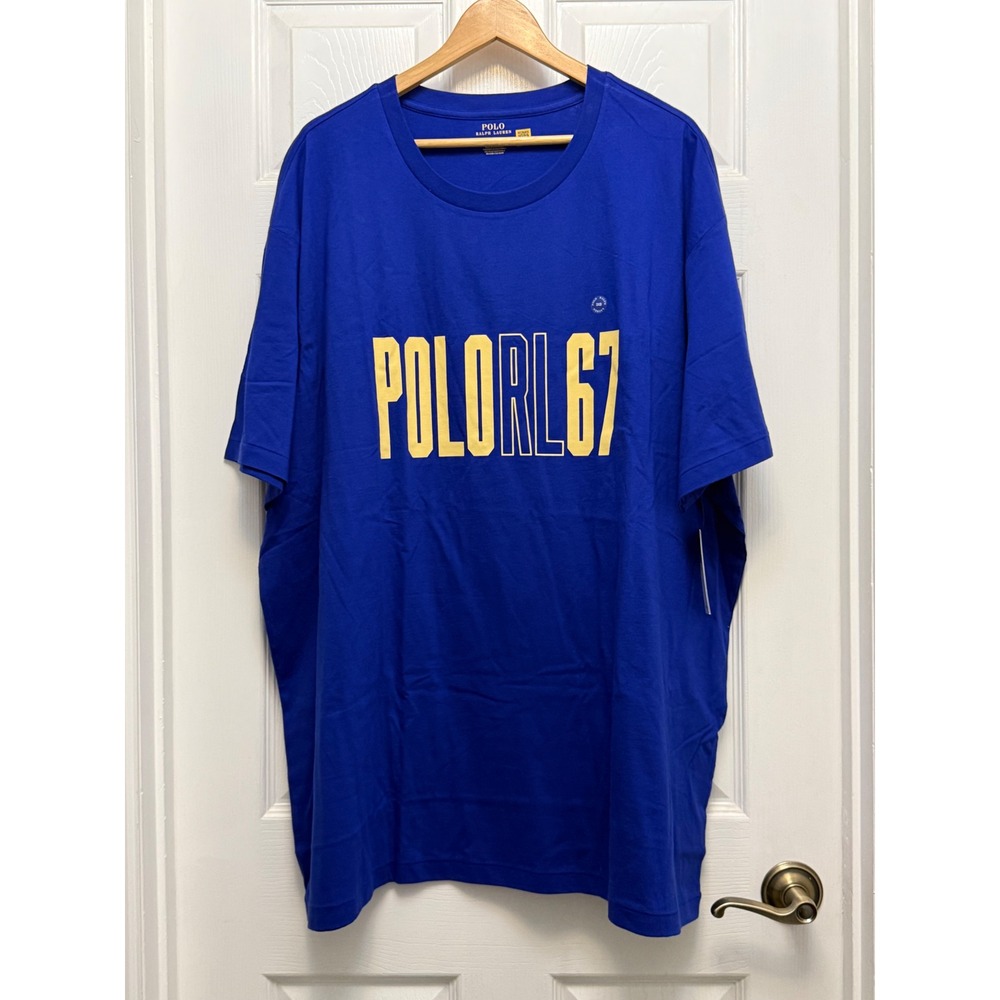 Polo Ralph Lauren T-Shirt Men 3XB Blue New Graphic POLO RL67 711866982038